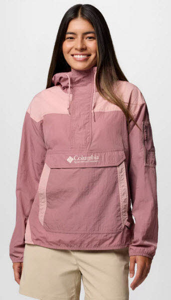 Ветровка Columbia Challenger II Damen Kapuzenshirt розового цвета 15390₽