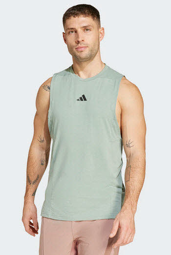 МАЙКА Adidas D4T Herren Trägershirt Grün