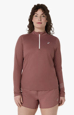 Asics ICON 1/2 ZIP LS TOP Damen Laufshirt langarm