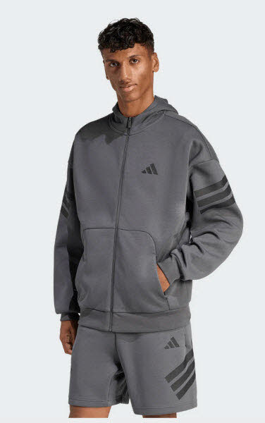 Adidas FUTURE ICONS THREE STRIPES FULL-ZIP HOOD Herren Kapuzenjacke