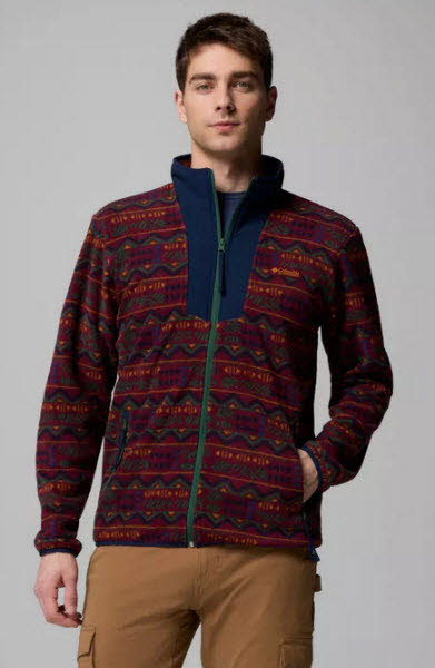 Columbia Sequoia Grove Fleece Jacke Print Herren Fleece Jacke