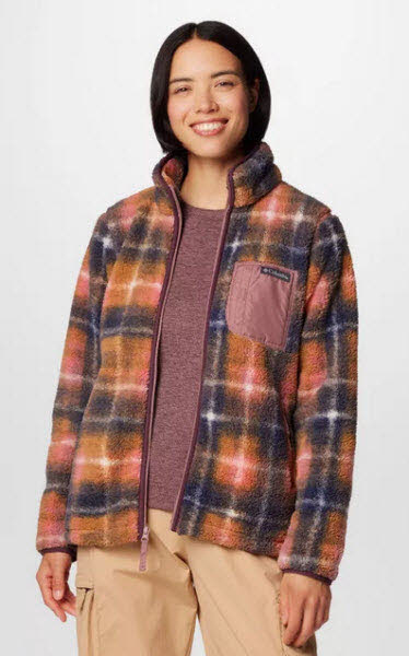 West Bend Print Full Zip II Damen Sherpa Jacke