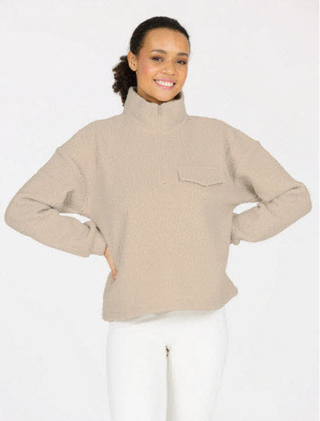Athlecia Florrie W Sherpa Half zip Damen Pullover