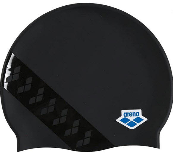 Arena ICONS TEAM STRIPE CAP Black unisex Badekappe