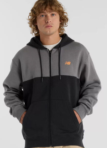 New Balance Reimagined Fleece Graphic Full Zip Herren Kapuzenjacke