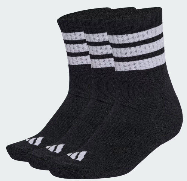 Adidas 3-STREIFEN DÄMPFENDE HALBHOHE MID 3 Paar unisex Sportsocken