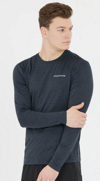 Endurance Abdon M Melange L/S Herren Langarm Shirt