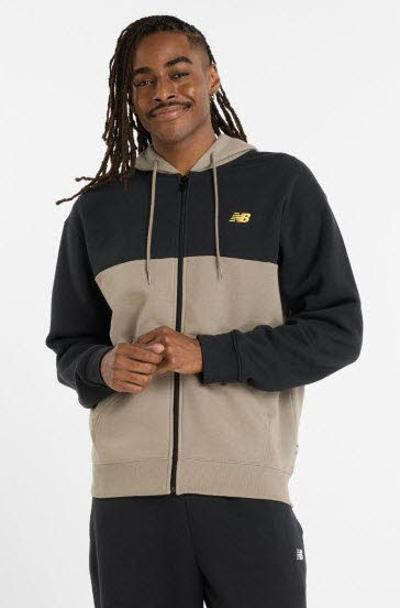 New Balance Reimagined Fleece Graphic Full Zip Herren Kapuzenjacke